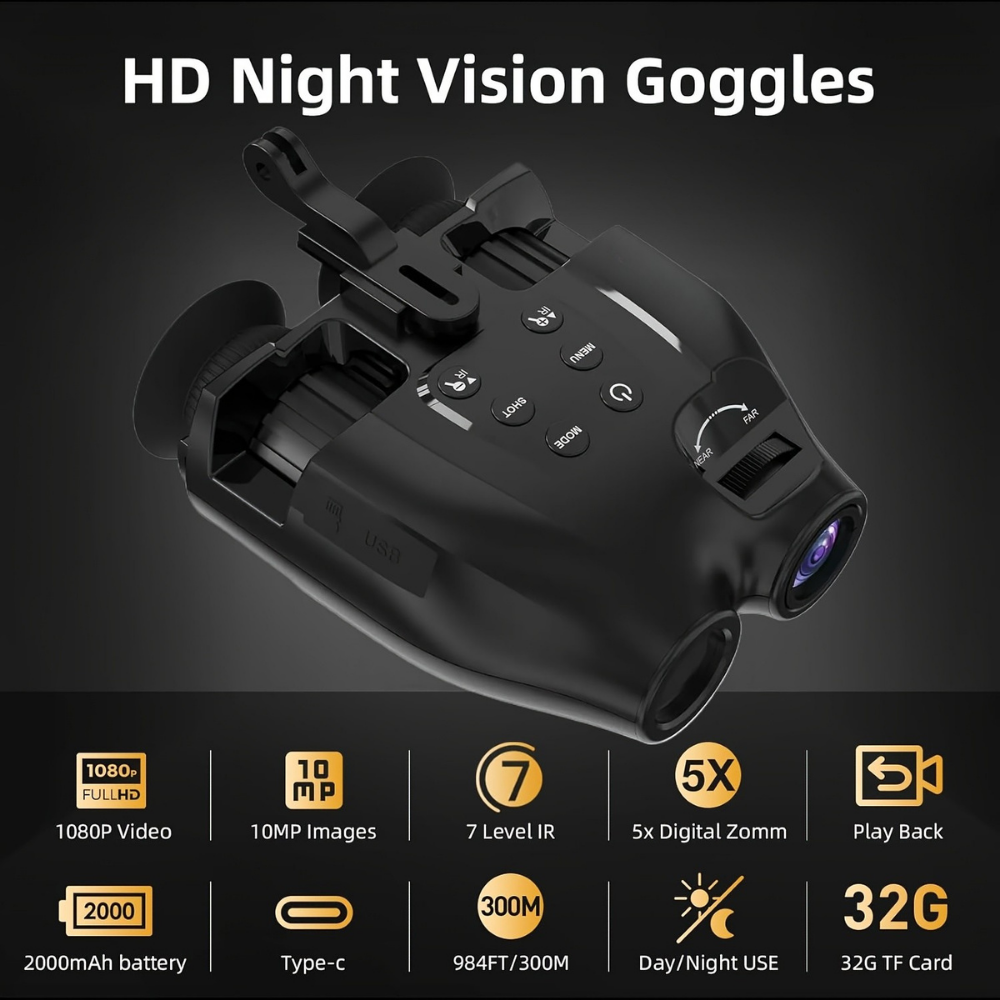 Night Vision Hunting Gear Binocular Headset