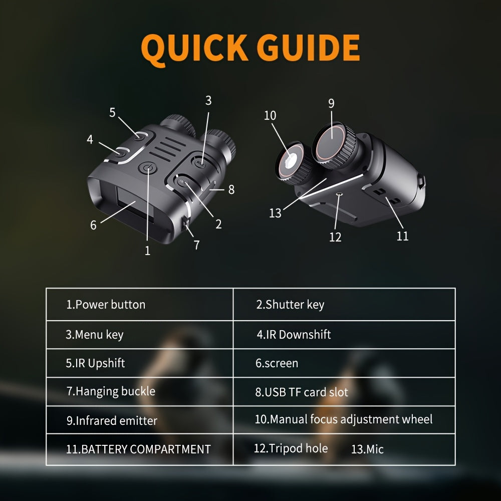 Night Vision Binoculars Hunting Gear Zoom