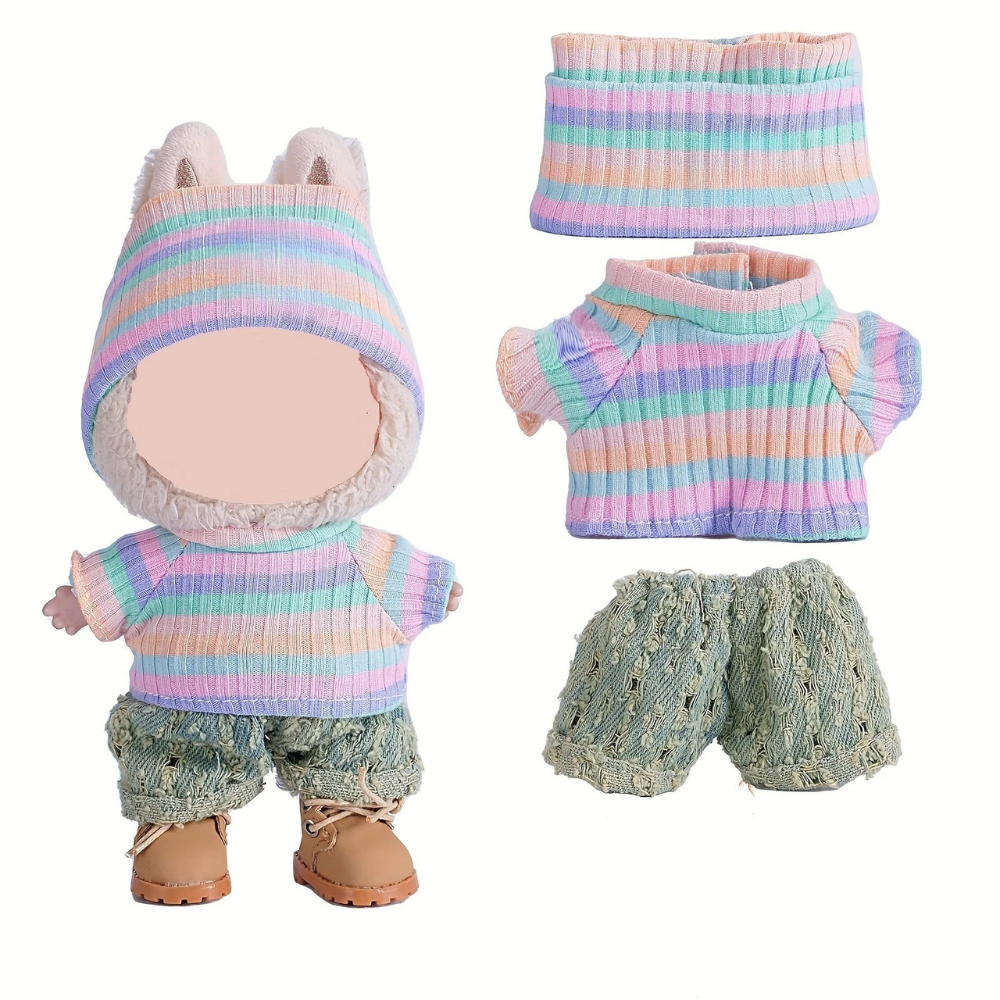 Dolls Clothes Knitted Outfit Set Skirt Wool