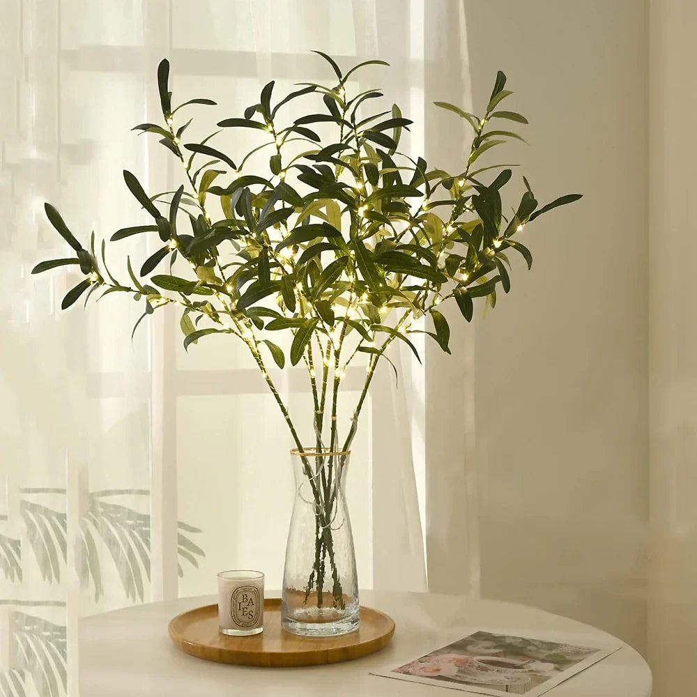 LED Lighted Artificial Branch Table Lamp