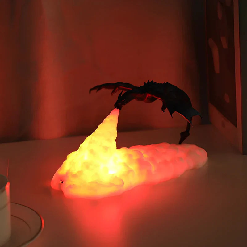 LED Fantasy Dragon Flame Table Lamp