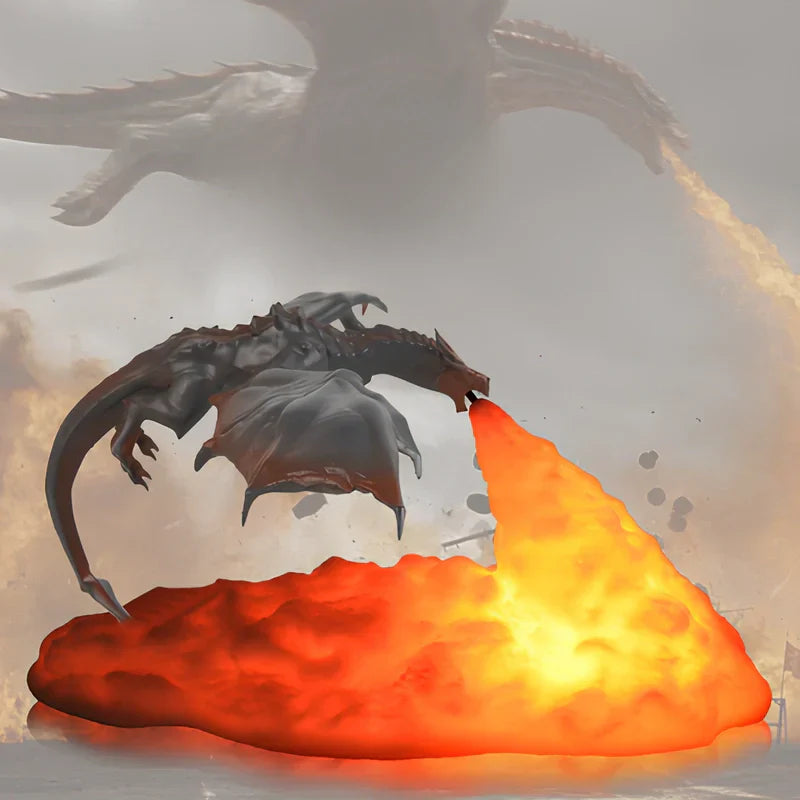 LED Fantasy Dragon Flame Table Lamp