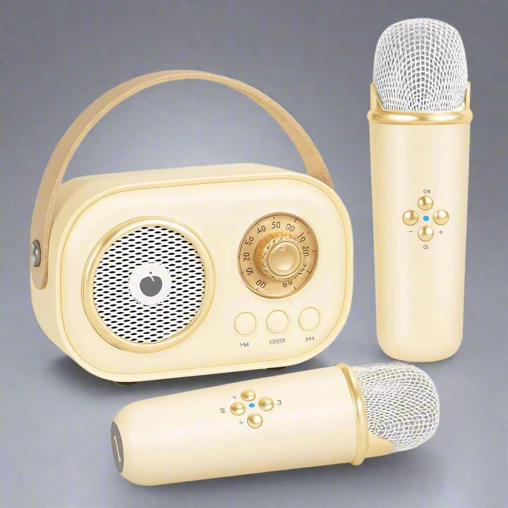 Karaoke Machine Retro Bluetooth Music Speaker Set