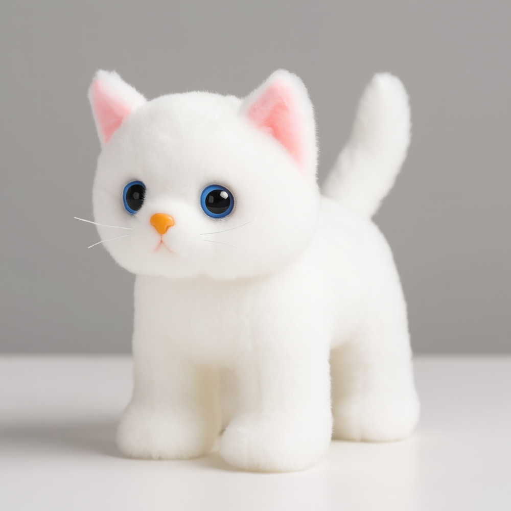 Realistic Cat Plush Toy Soft Stuffed Kitten Doll Kids Gift