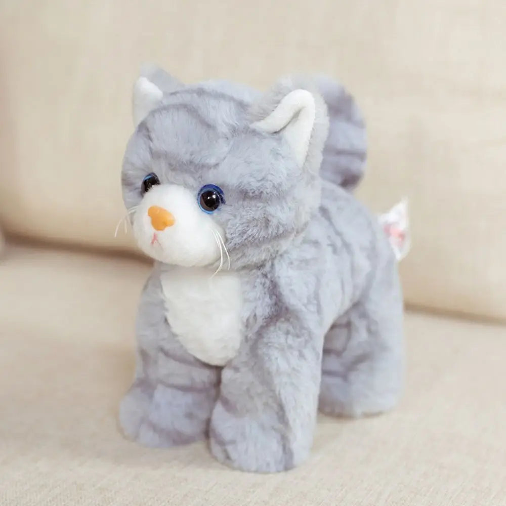 Realistic Cat Plush Toy Soft Stuffed Kitten Doll Kids Gift