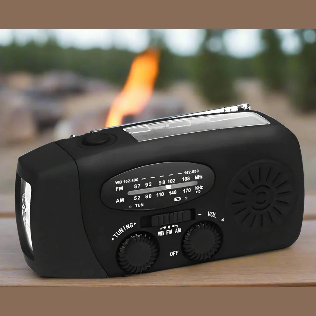Emergency Radio | Solar Hand Crank Power Hub for Camping