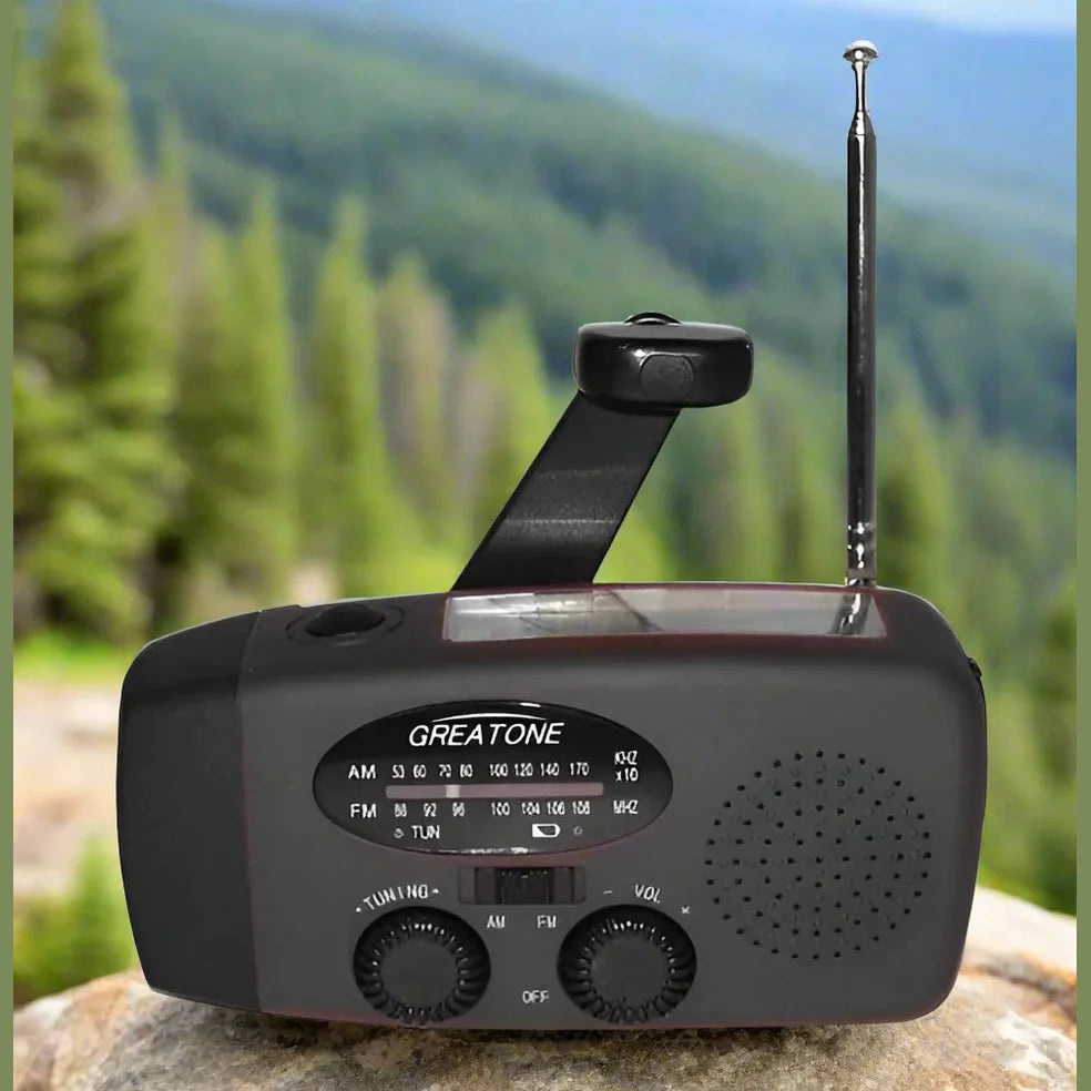 Emergency Radio | Solar Hand Crank Power Hub for Camping