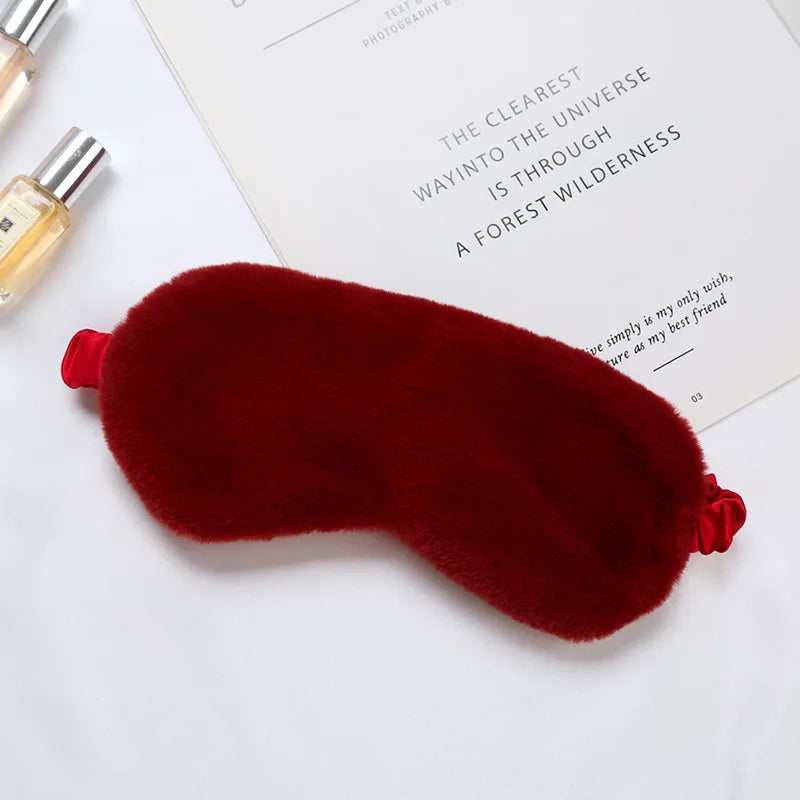 Plush Sleep Mask with Adjustable Strap