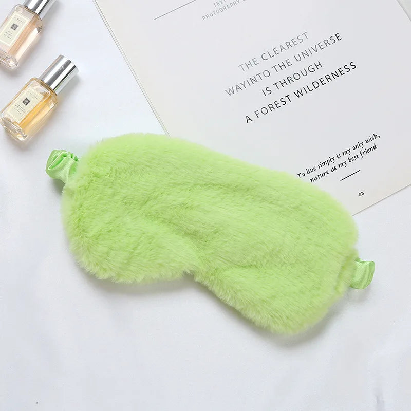 Plush Sleep Mask with Adjustable Strap