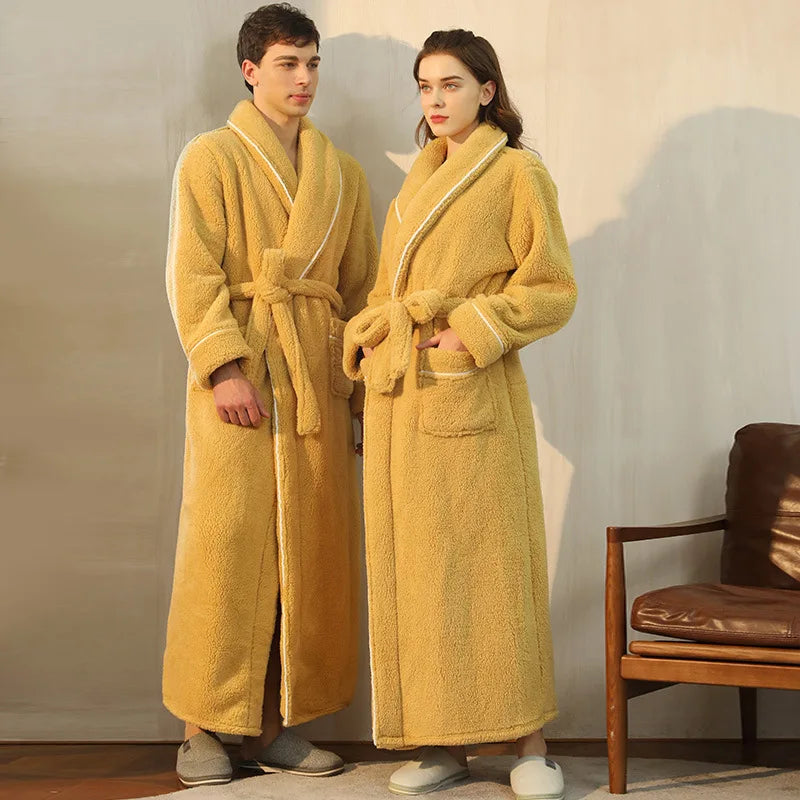 PlushTherm Robe | Soft Flannel Warm Bathrobe for Winter
