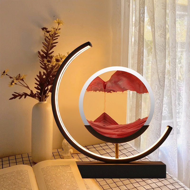 Table Lamp Modern LED Sand Art Light