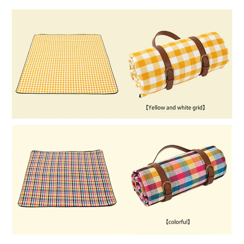Outdoor Plaid Picnic Blanket | Waterproof Foldable Mat