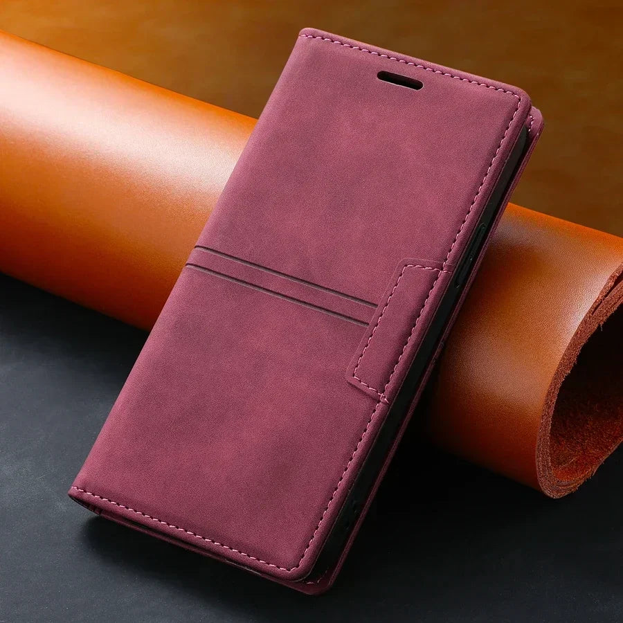Phone Case Wallet with Magnetic Closure