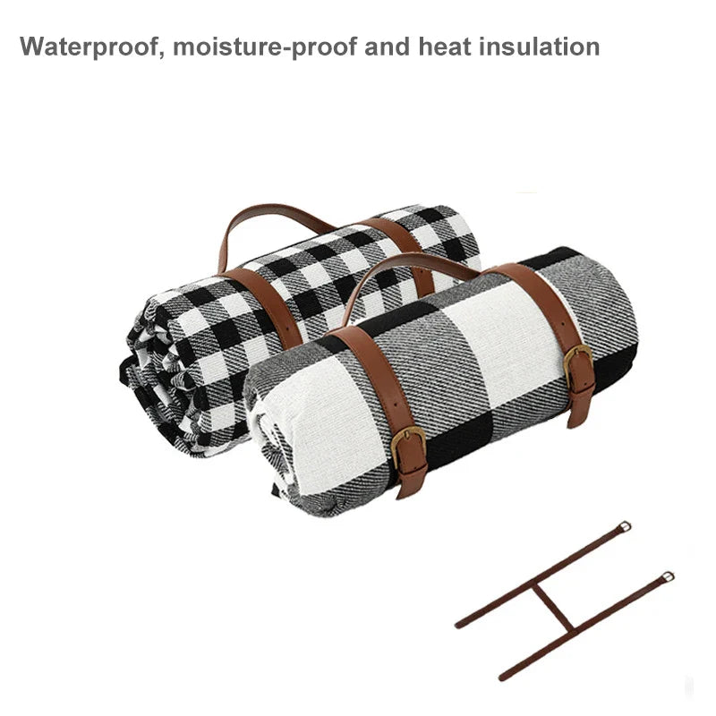 Outdoor Plaid Picnic Blanket | Waterproof Foldable Mat