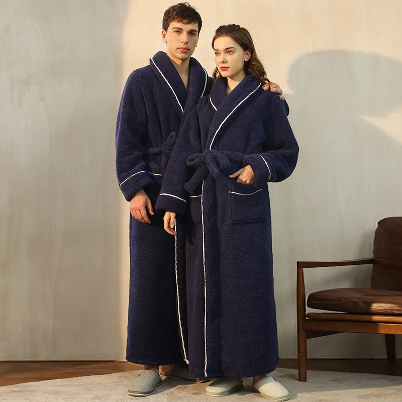 PlushTherm Robe | Soft Flannel Warm Bathrobe for Winter