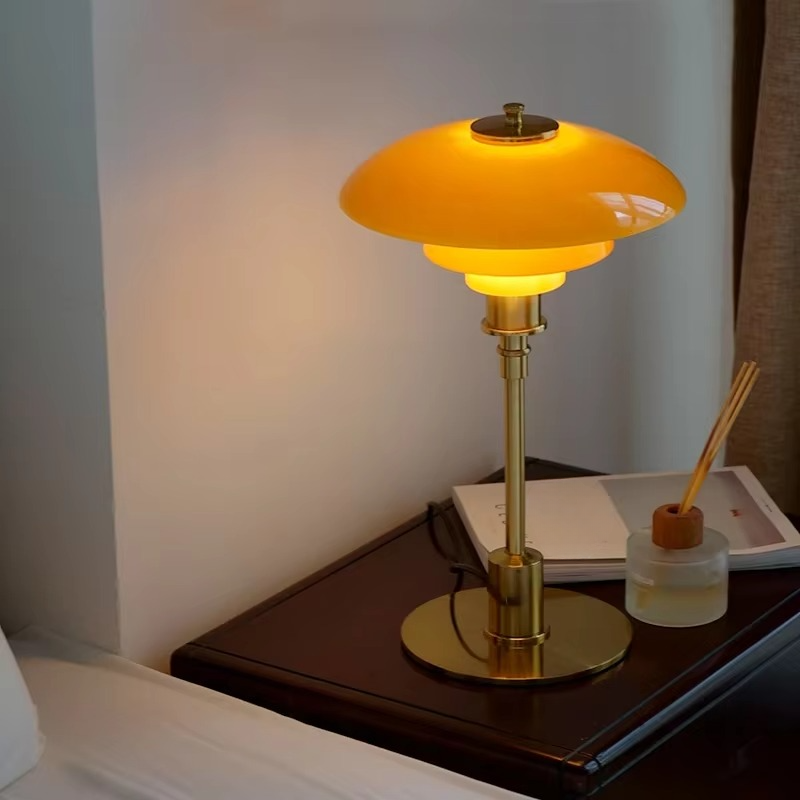 Table Lamp Gold Glass Scandinavian Style