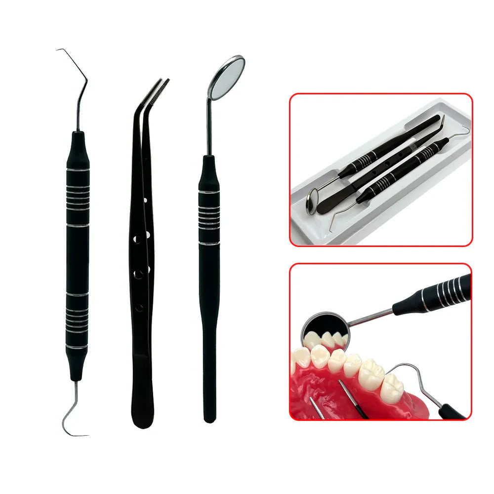 Teeth Cleaning Kit with Steel Dental Tools