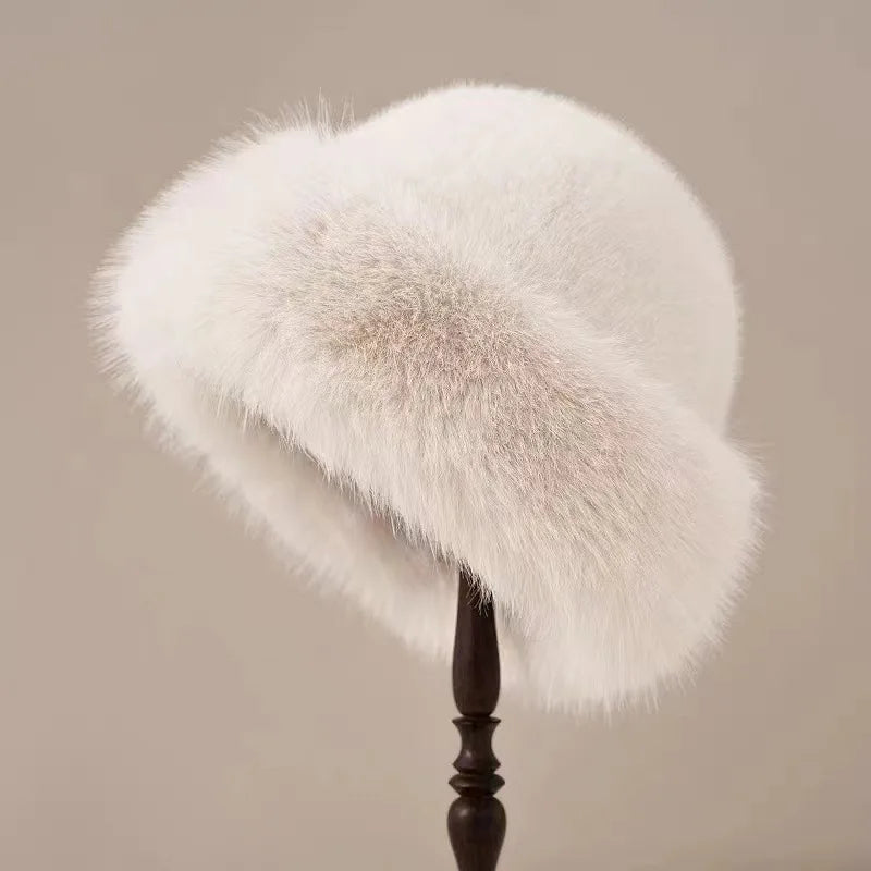 Winter Hat Faux Fur Elegant Warm Design
