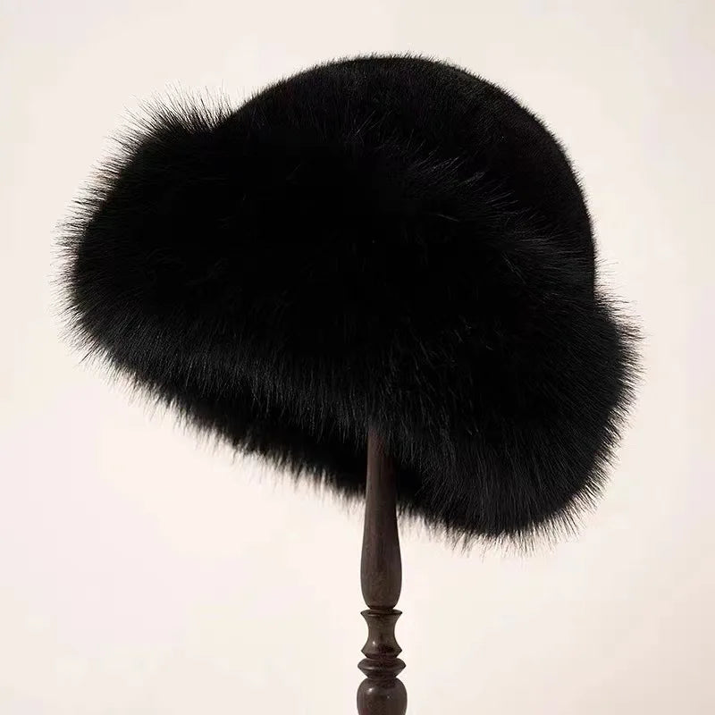 Winter Hat Faux Fur Elegant Warm Design