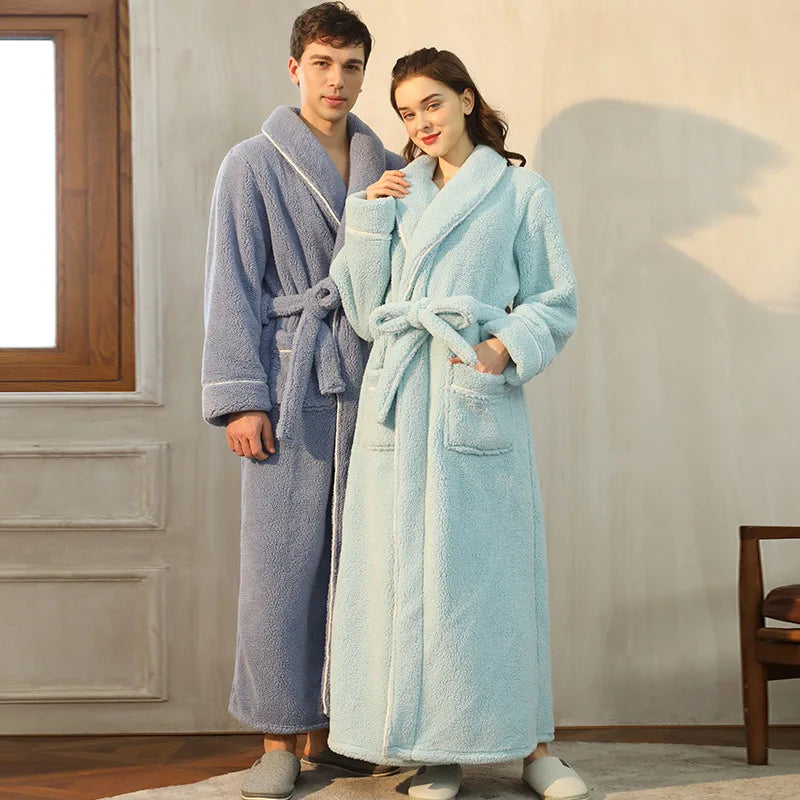 PlushTherm Robe | Soft Flannel Warm Bathrobe for Winter