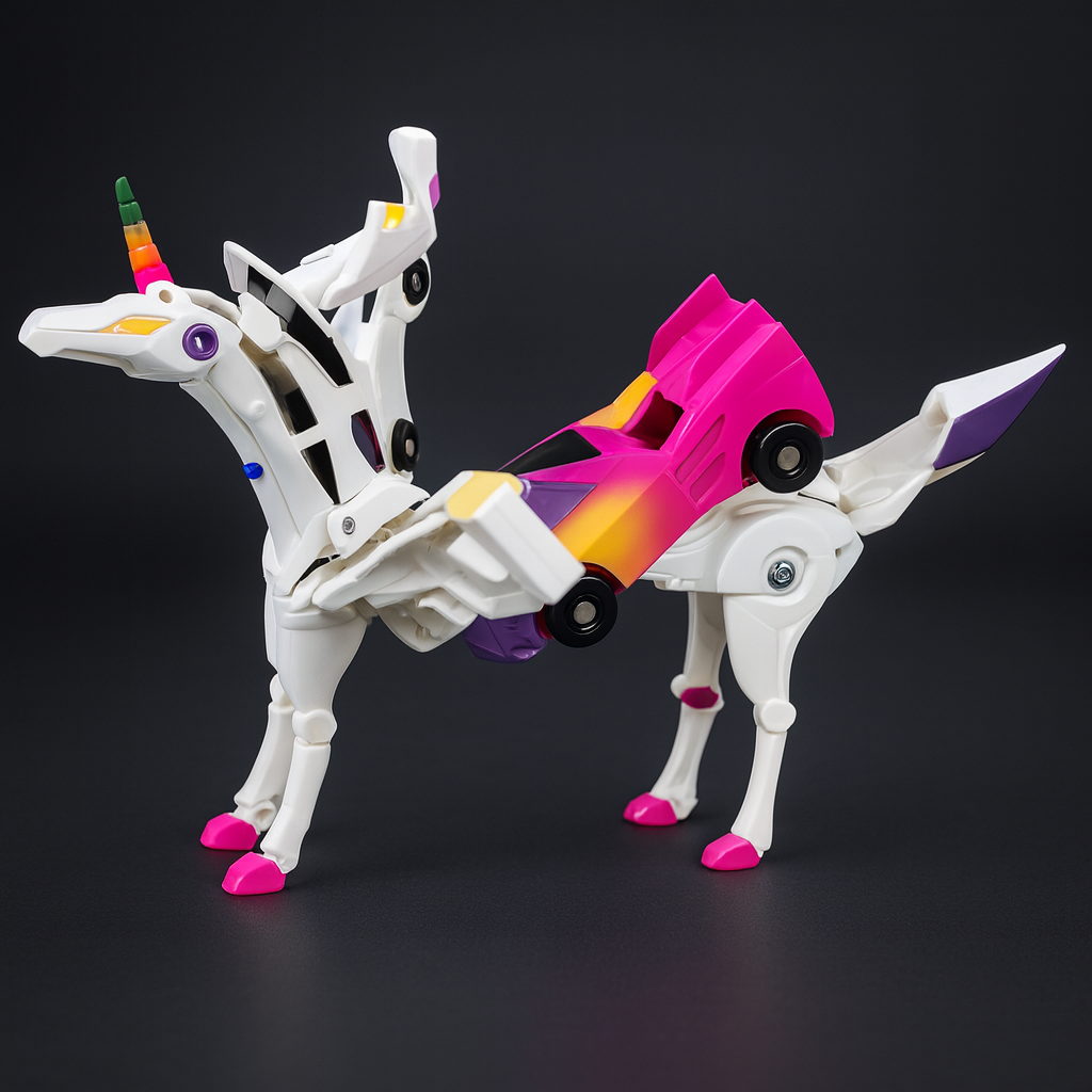 Robot Toy Car Magnetic Transforming Play Model