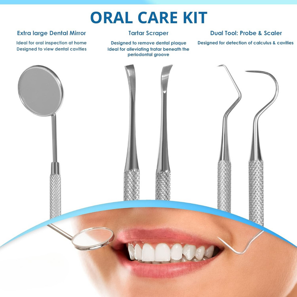 Dental Tools | Stainless Steel Tartar Remover Set for Home