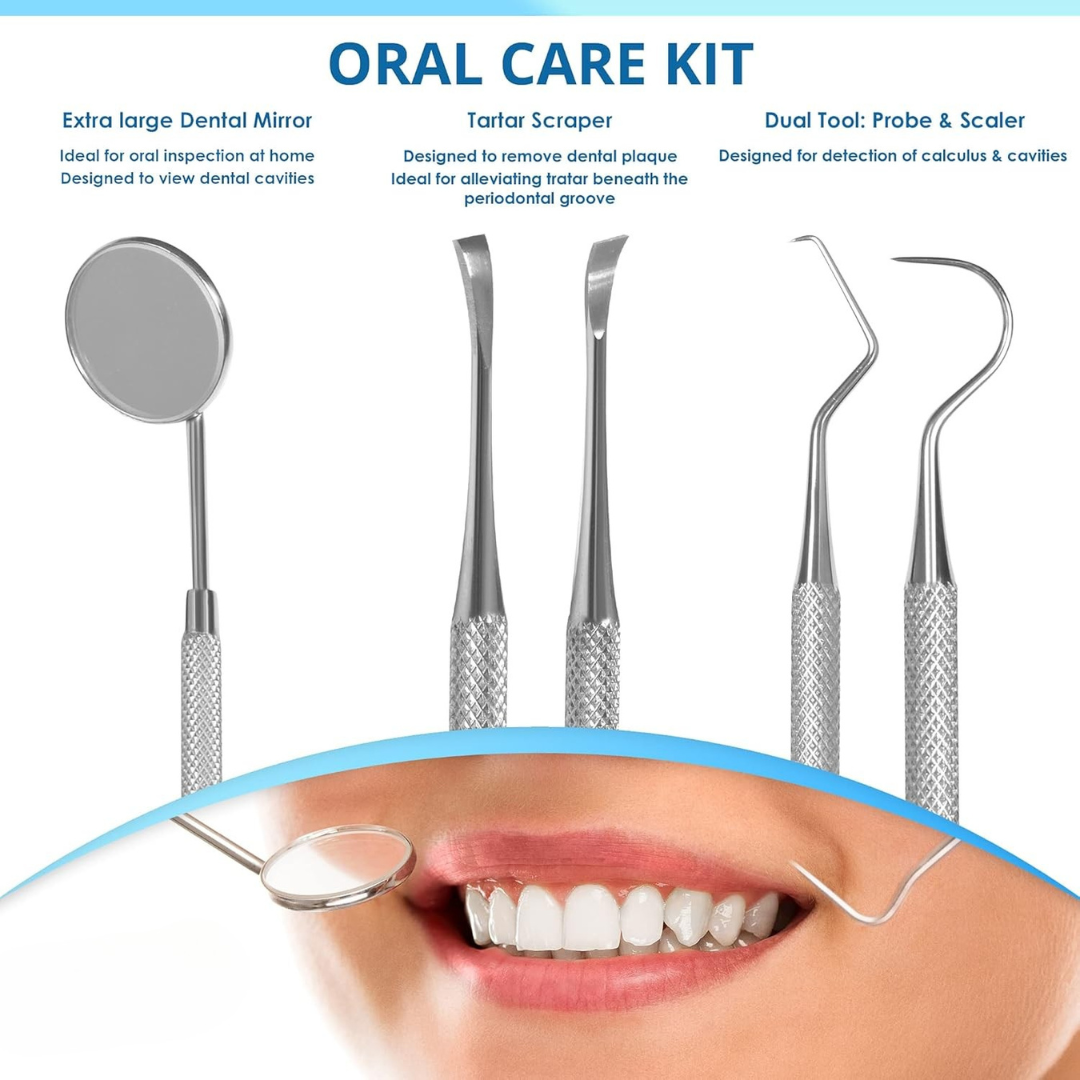 Dental Tools | Stainless Steel Tartar Remover Set for Home