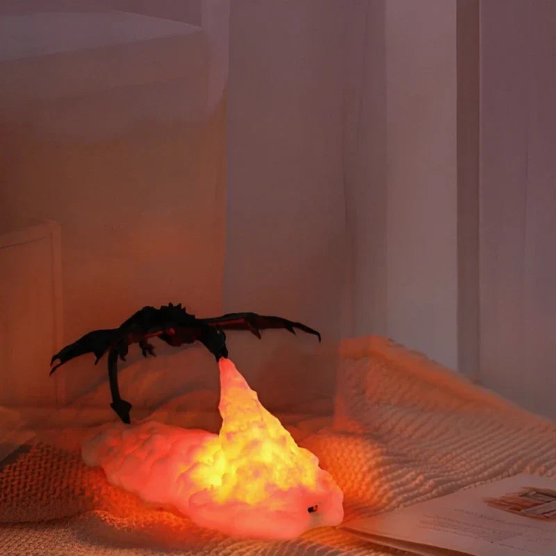 LED Fantasy Dragon Flame Table Lamp
