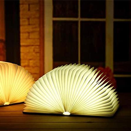 Table Lamp Folding Wood LED Book Light