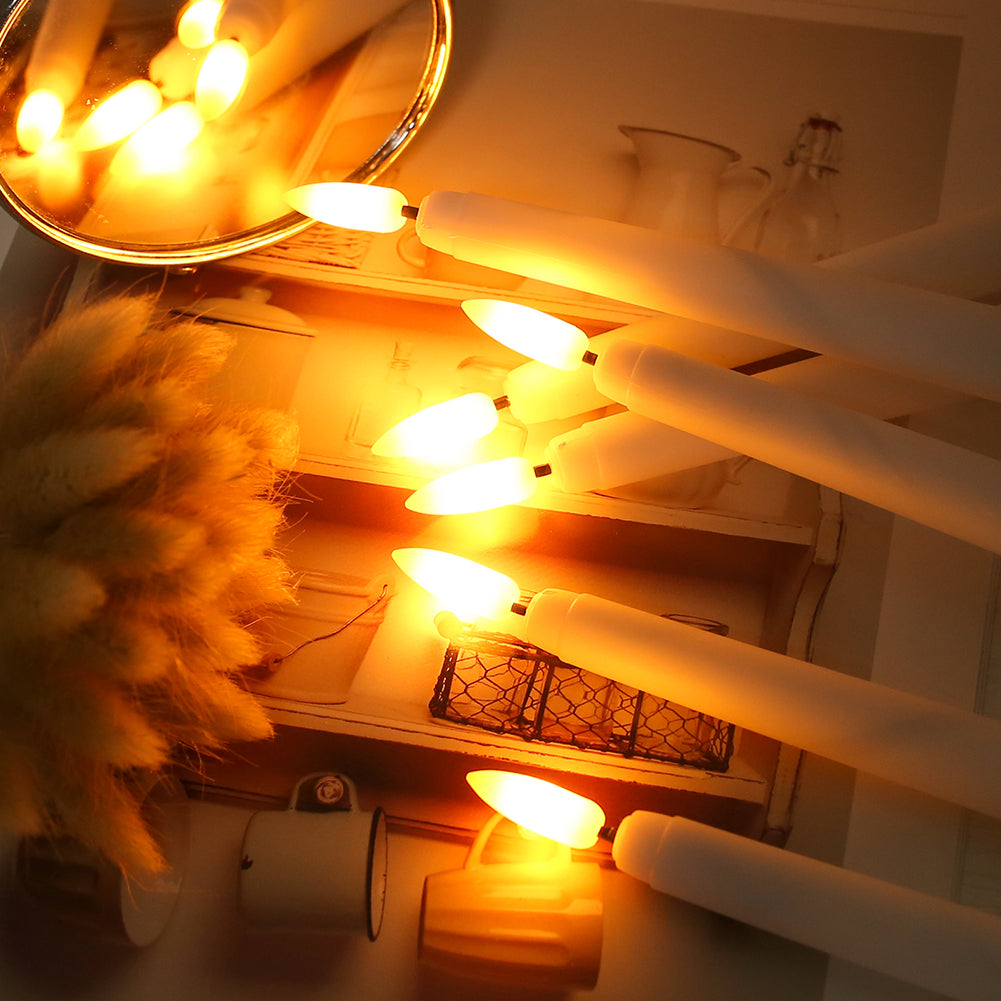 LED Candle Lights Tall Plastic Taper Decor