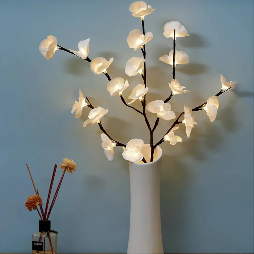 LED Lighted Artificial Branch Table Lamp