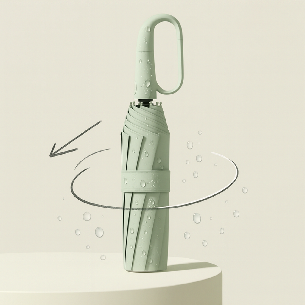 Compact Travel Umbrella Windproof Reflective Canopy