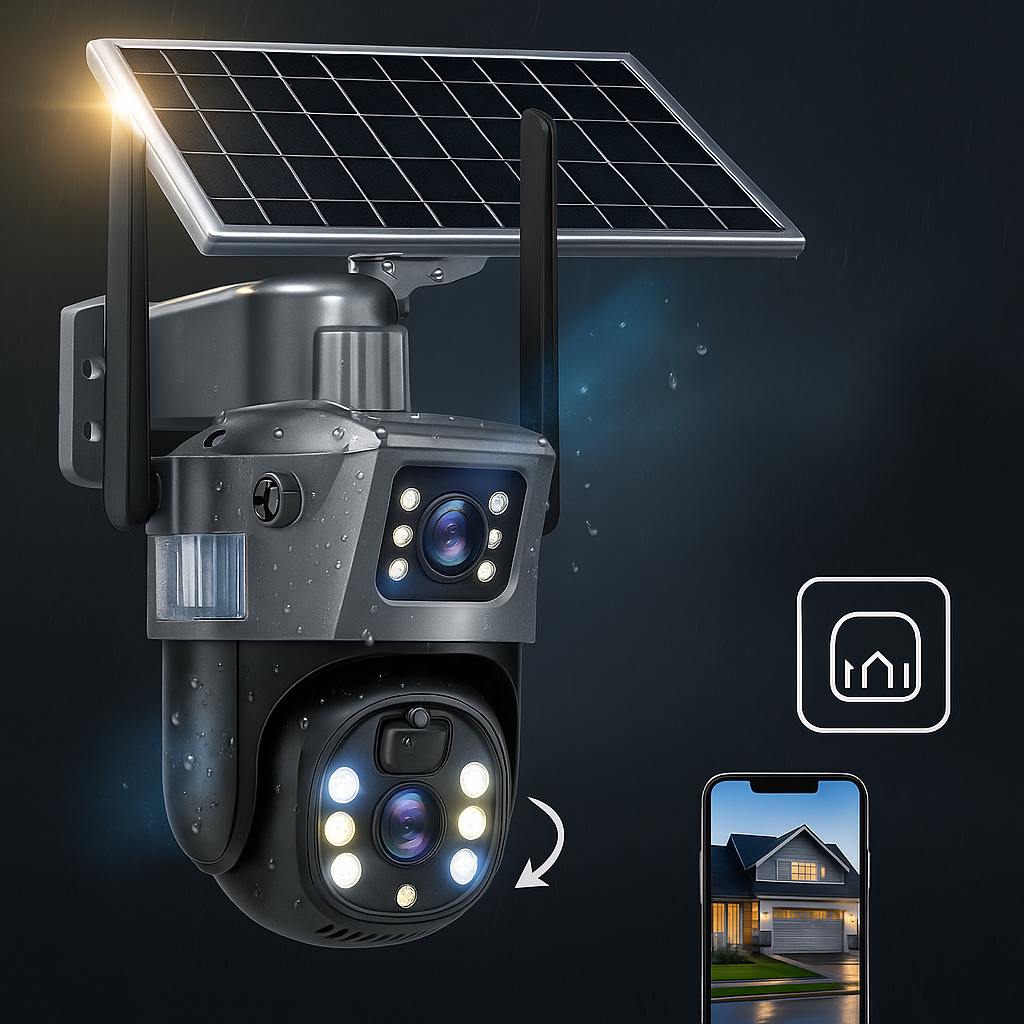 Security Camera Solar Outdoor Wireless 4K System