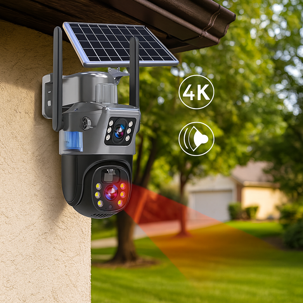 Security Camera Solar Outdoor Wireless 4K System