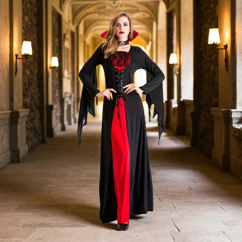 Women Vampire Outfit Gothic Dress