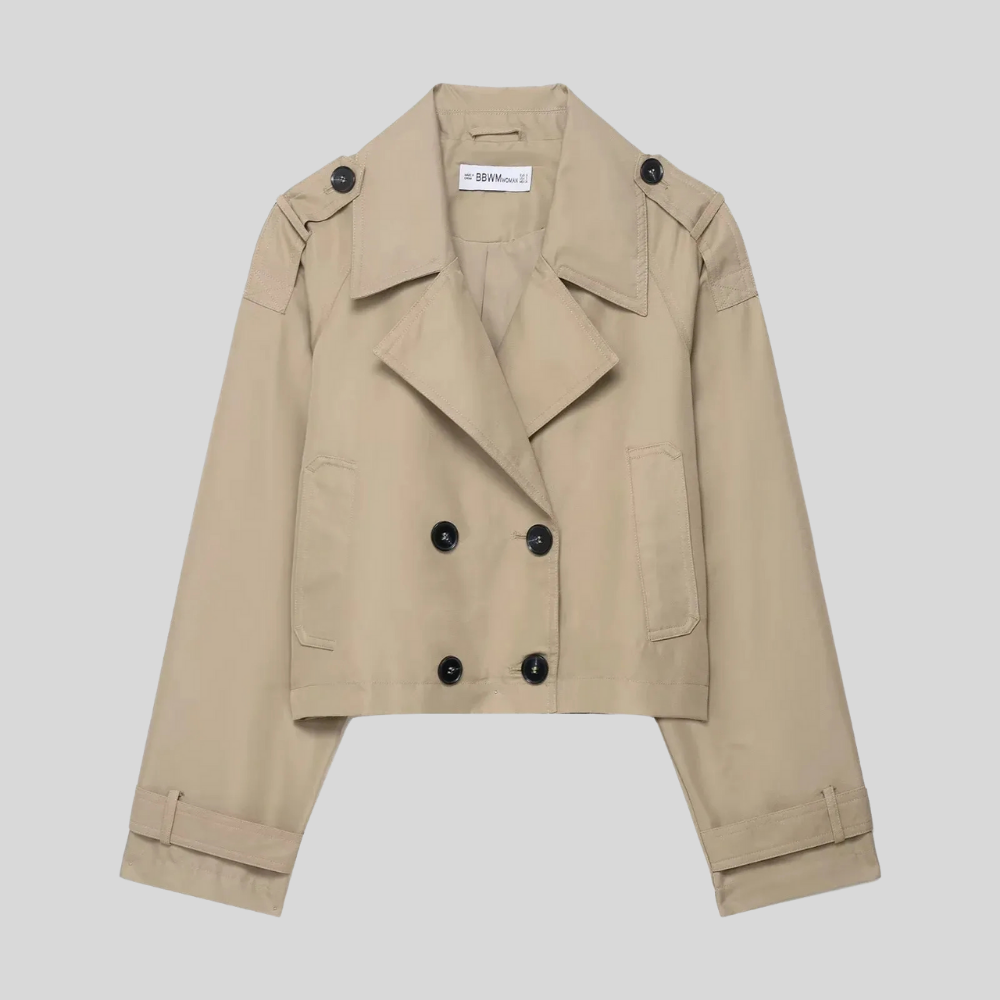 Women’s Chic Trench Coat - Stylish Double-Breasted Outerwear
