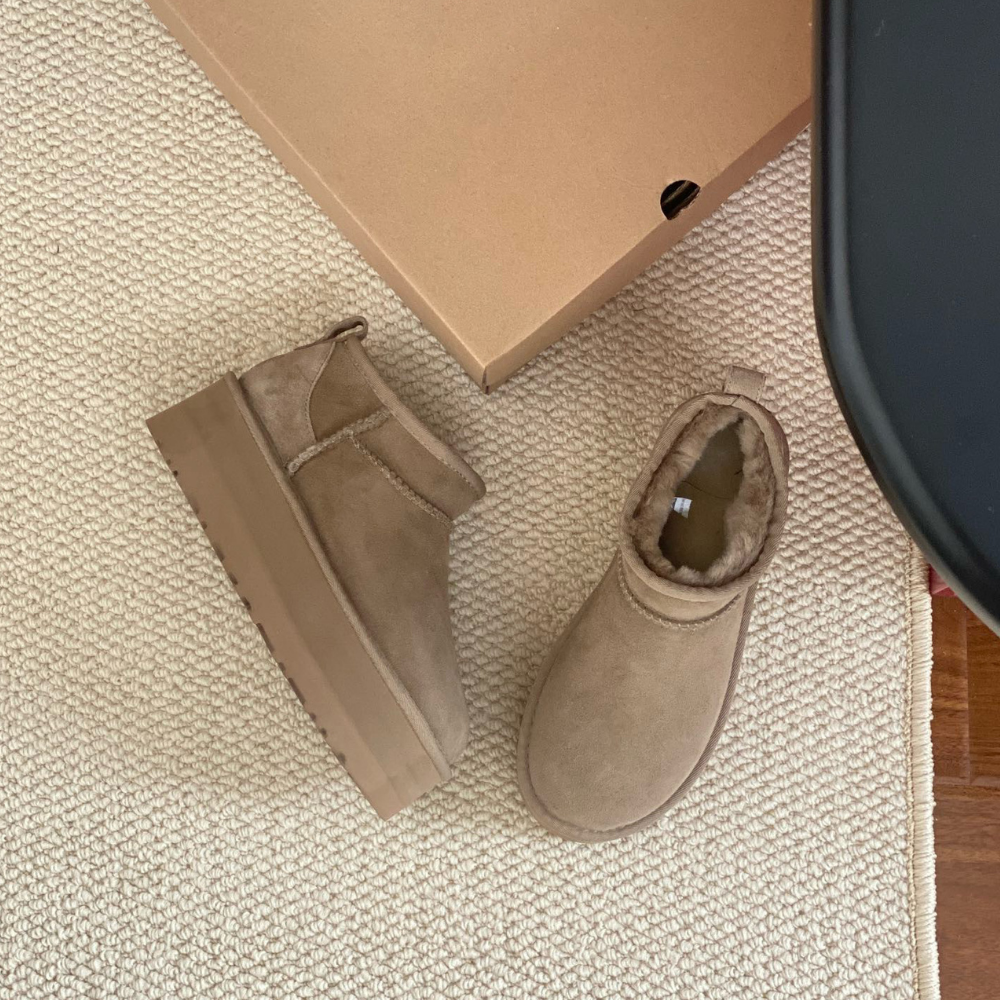 Women’s Platform Ankle Boots - Warm Fur Lining Stylish Comfort