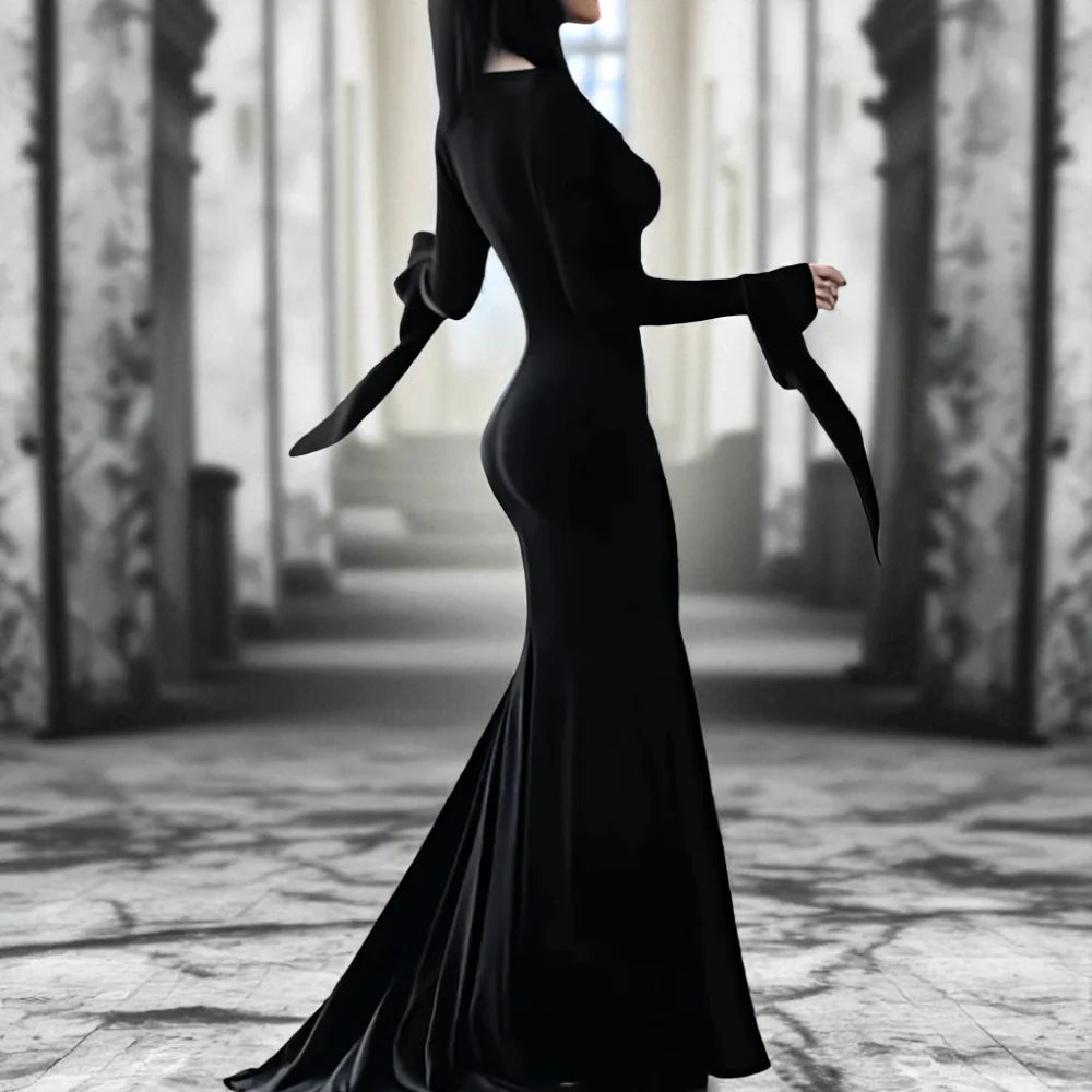 Women’s Vampire Outfit Gothic Long Dress