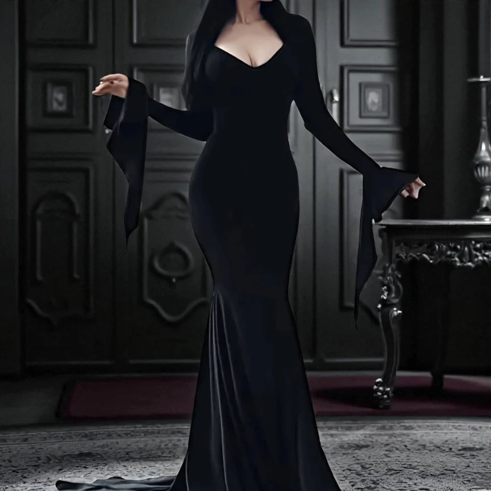 Women’s Vampire Outfit Gothic Long Dress