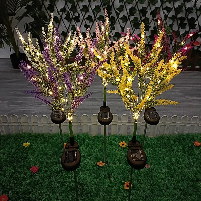 Luminous Bloom - Solar LED Garden Flower Lights for Outdoor Décor, Waterproof, Energy Efficient Lavender Design