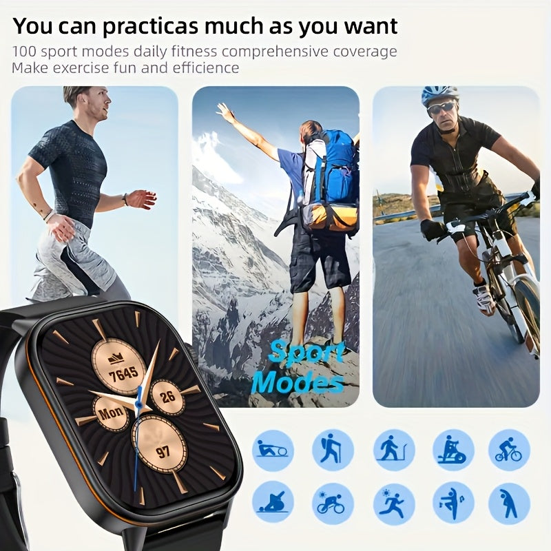 Smart Watch Black Silicone Fitness Tracker
