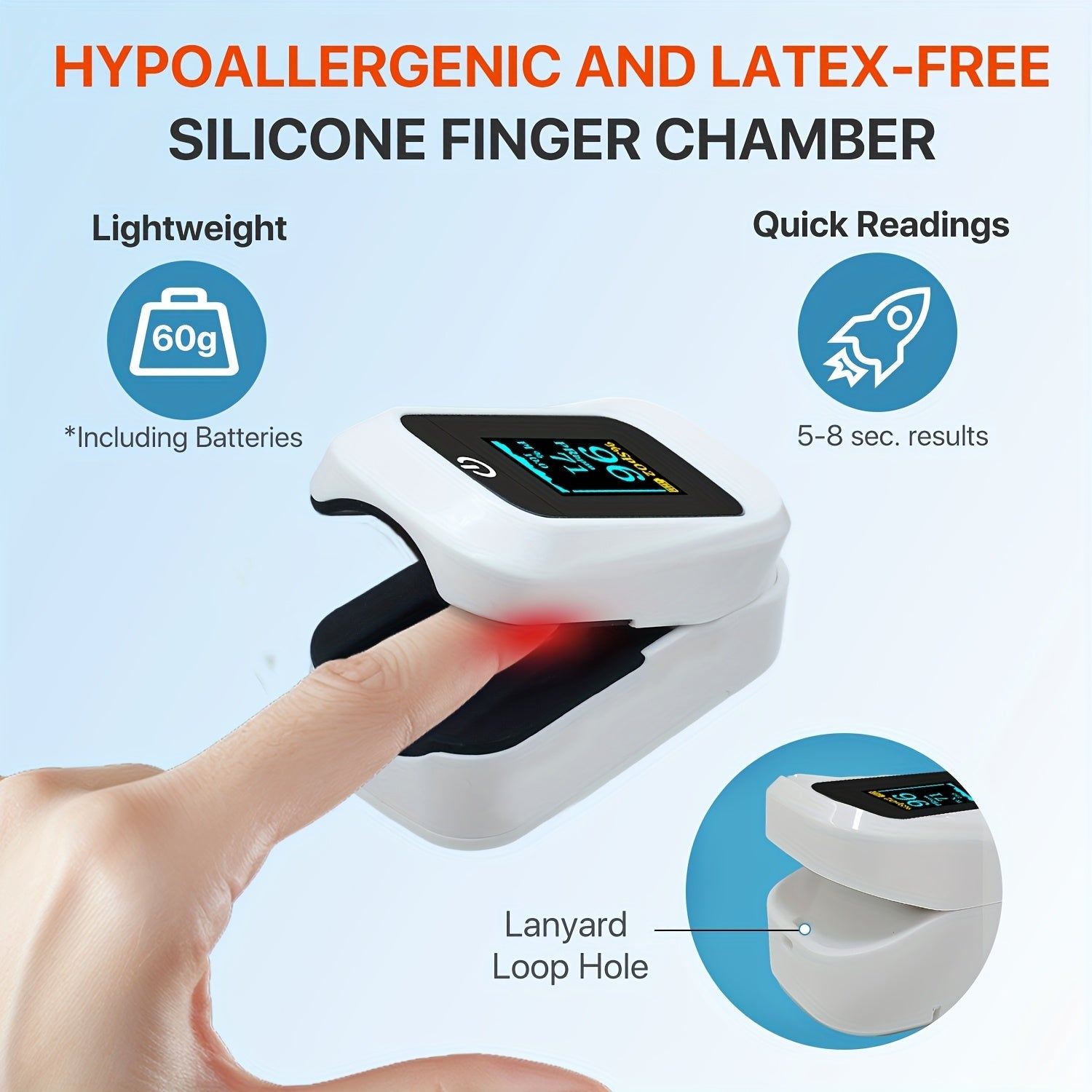 Pulse Oximeter Digital Plastic Fingertip Monitor
