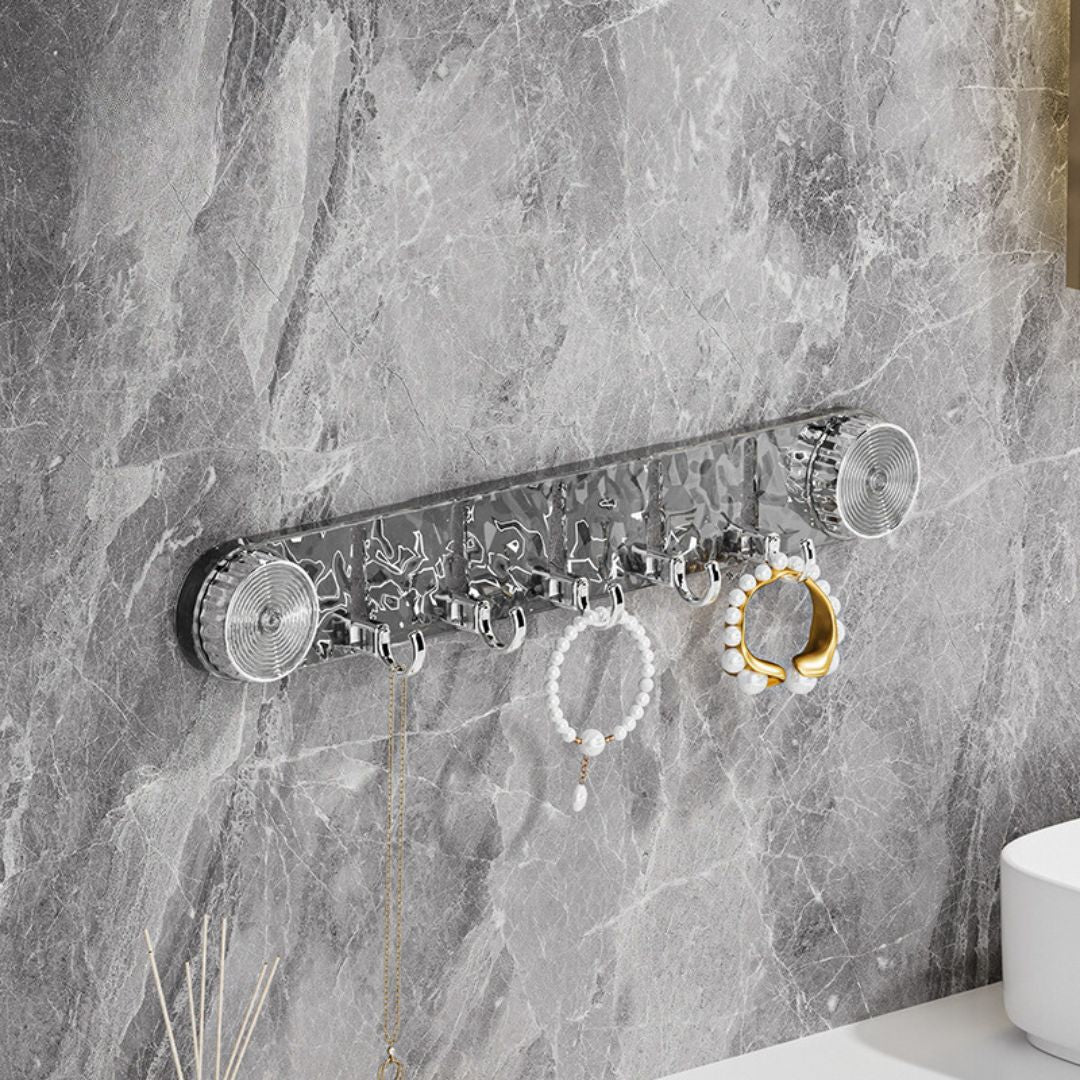 Wall Hooks Transparent Suction Cup Organiser Rack