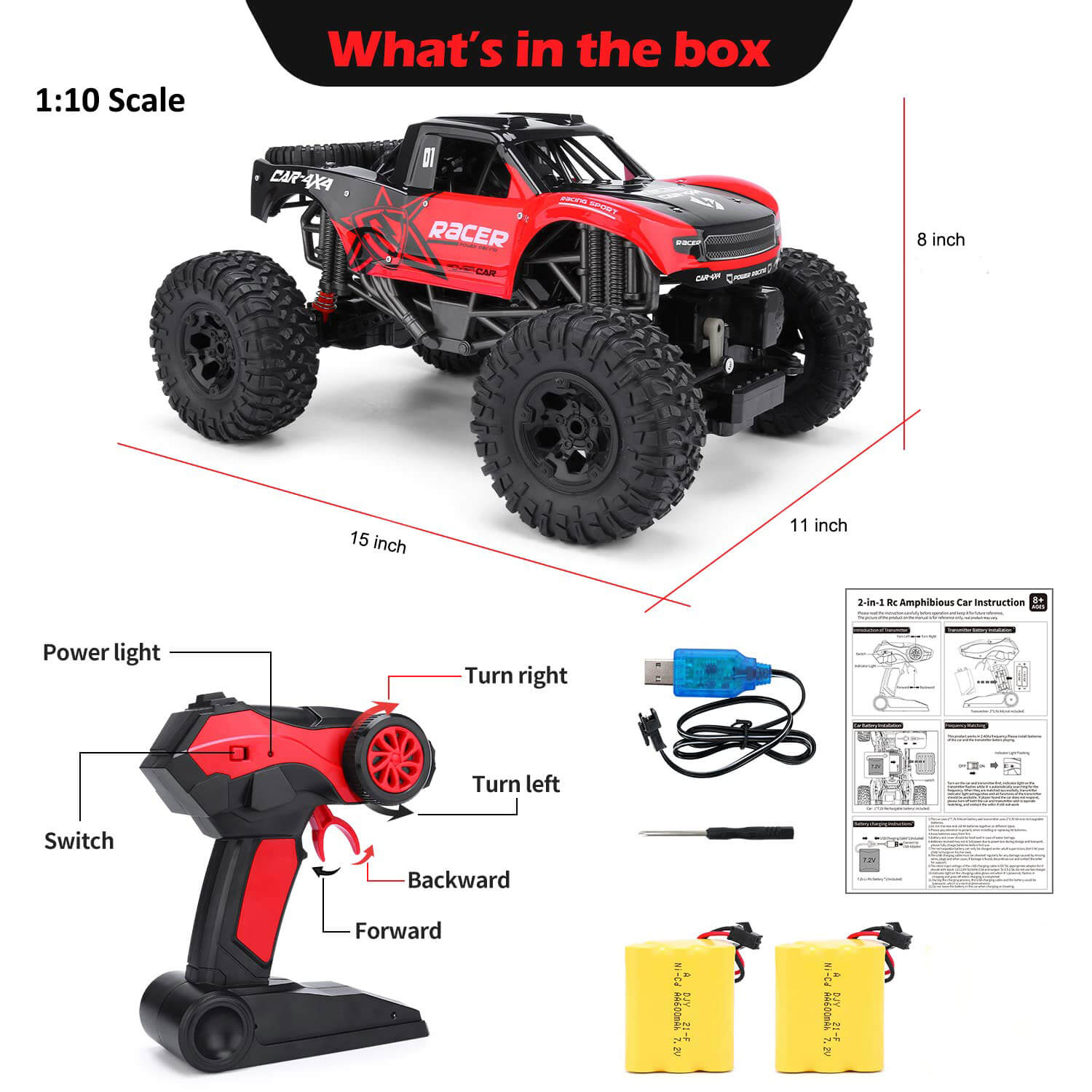 Remote Control Waterproof Off-Road Car Toy