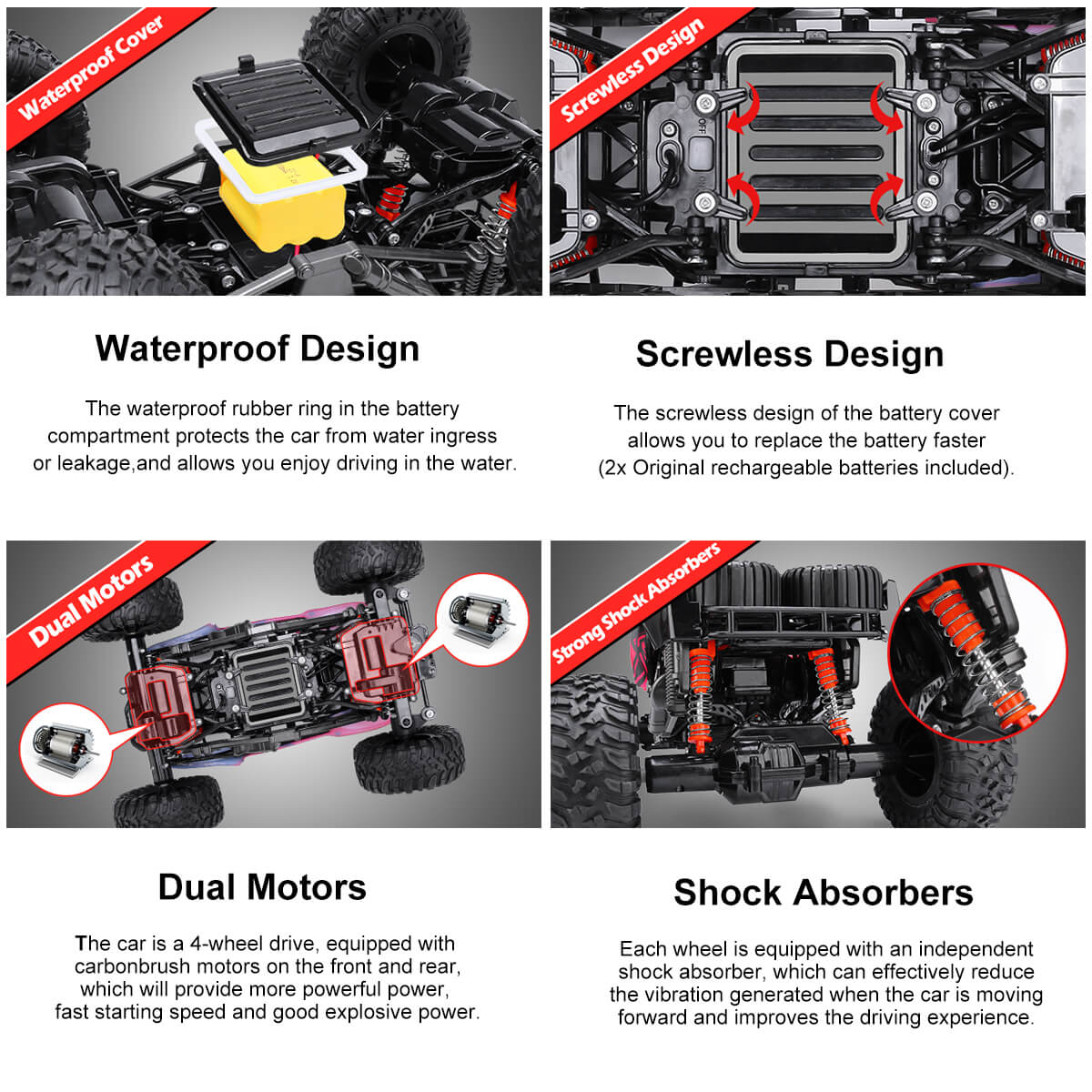 Remote Control Waterproof Off-Road Car Toy