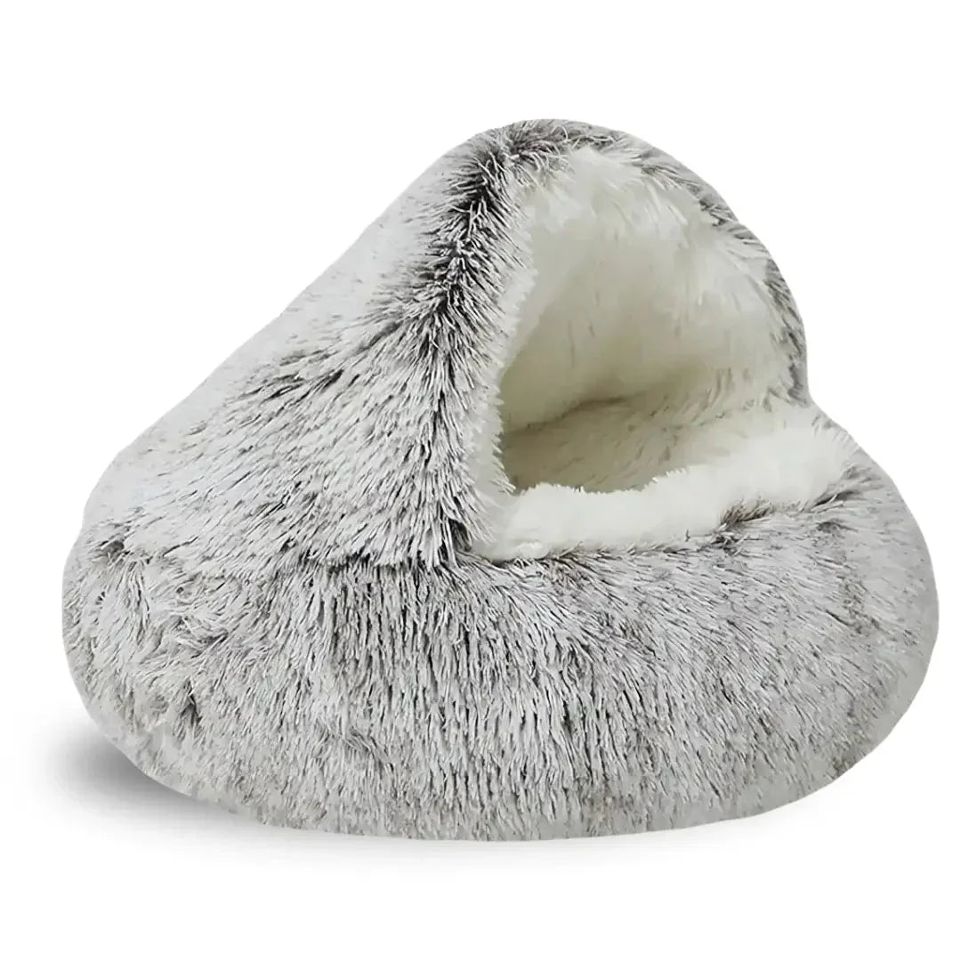 Cat Bed Plush Cave for Anxiety Relief