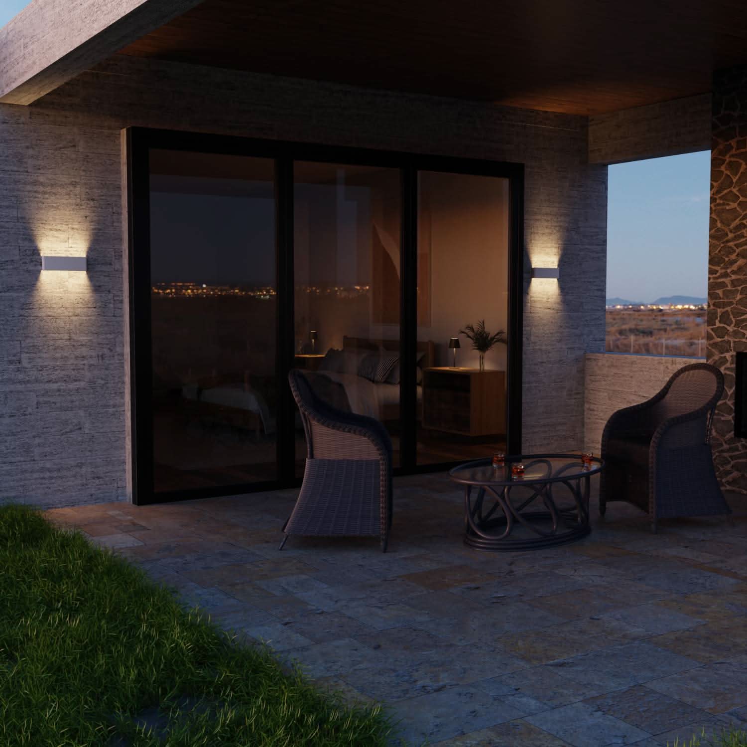 Outdoor LED Wall Light Modern Rectangle