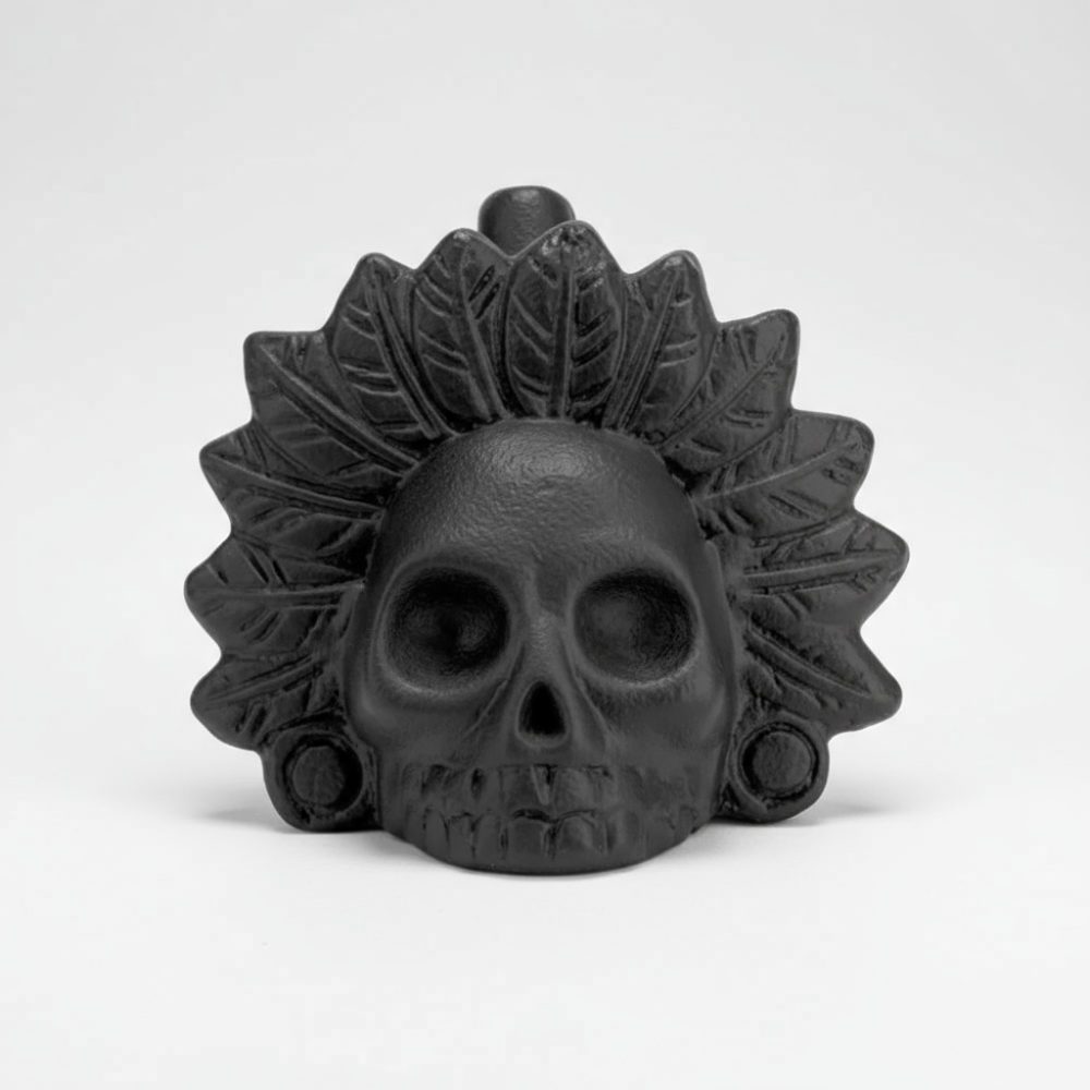 Halloween Decoration Skull Whistle Loud Ceramic Aztec Style Prop