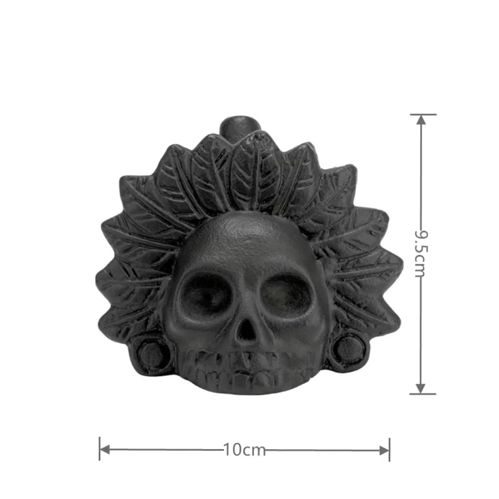 Halloween Decoration Skull Whistle Loud Ceramic Aztec Style Prop