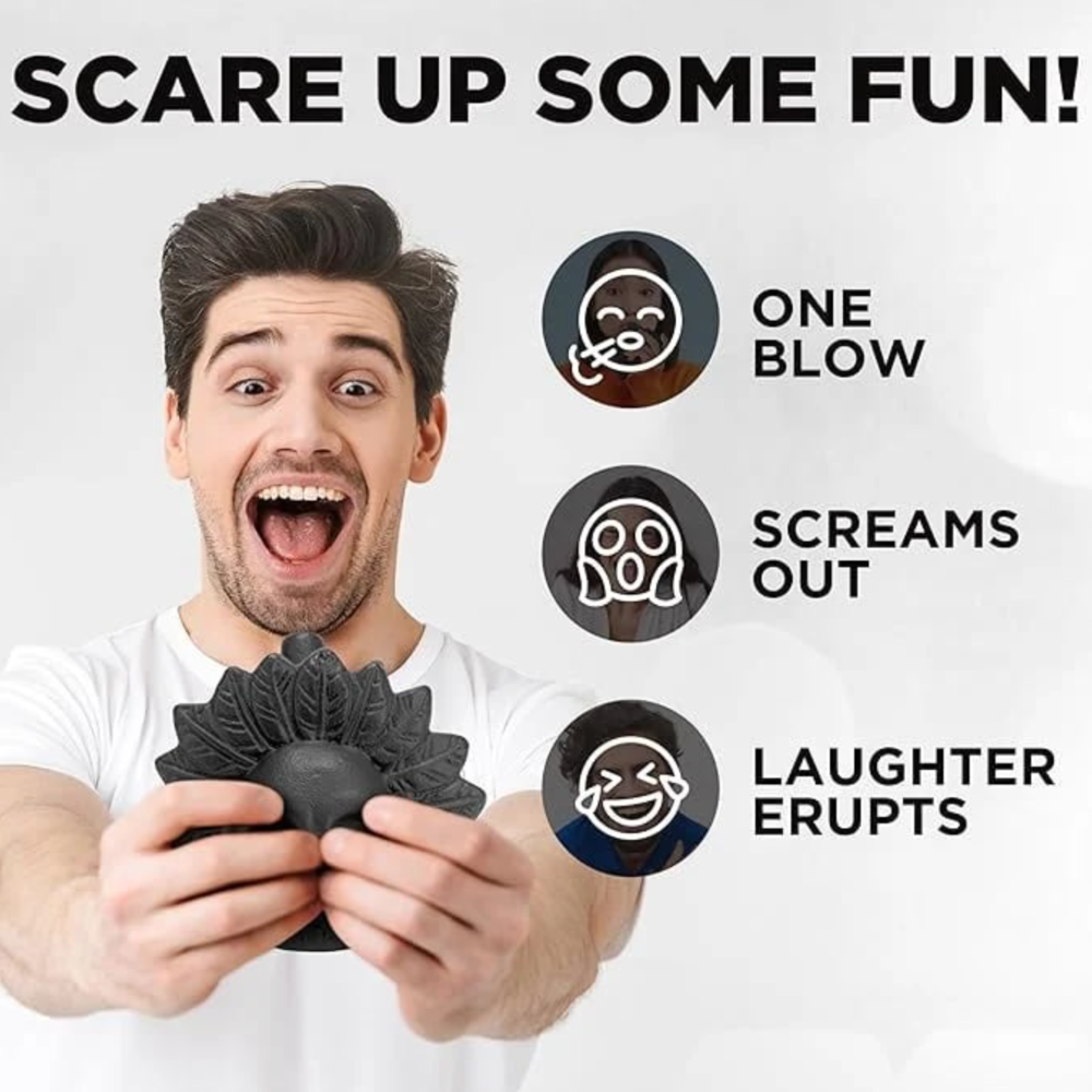 Halloween Decoration Skull Whistle Loud Ceramic Aztec Style Prop